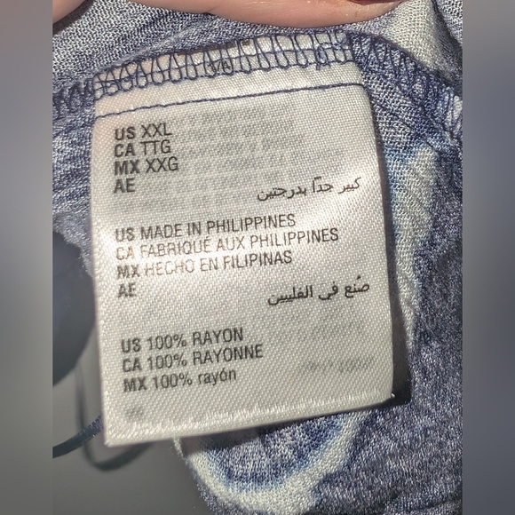 NWT INC International Concepts Blue Tie Dye Halter Top XXL - Picture 7 of 8